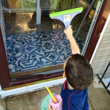 Homemade Window Paint: Kids Art Outdoors - Views From a Step Stool
